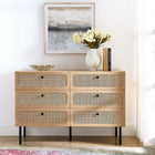 Modway - Chaucer Compact à 6 tiroirs Commode, Chêne-Tiroirs spacieux à glissement complet