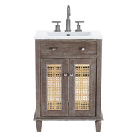 Modway - Lilo 24" Vanette de salle de bain - Gris blanc-Vanette de salle de bain tropicale