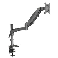 ShoppingAll - Support de moniteur à ressort à gaz simple avec 2 bras pivotants - Noir-Convient à la plupart des moniteurs 15"-32", chaque bras peut supporter un moniteur de 17,6 lbs/8kg avec des trous de montage VESA de 75mm x75mm ou 100mm x 100mm.