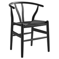Modway - Amish 29" Chaise à manger - Noir noir-Chaise à manger en bois d’orme