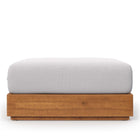 Modway - Tahoe Terrasse extérieure Bois d’acacia Ottoman in Gris clair naturel-6