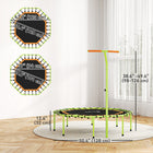Soozier - Trampoline De Fitness Pliable 50 po Avec Poignée Réglable - Bungee-Les cordes élastiques offrent un rebond doux, réduisant l’impact sur les articulations pour un exercice en douceur  