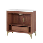 Modway - Daylight 36" Vanette de salle de bain - Noyer blanc-Rangement spacieux
