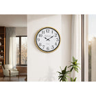 Monarch Specialties - 9088 Horloge Murale Rond de 16" - Cadre Doré-Le grand affichage numérique facile à lire, associé à une surface en verre, garantit une mesure précise du temps et une bonne visibilité, ce qui en fait un objet décoratif idéal pour tout intérieur