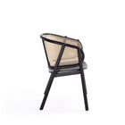 Manhattan Comfort - Versailles fauteuil d’appoint industry chic 23,62" - noir et cannage naturel-Mesures de la hauteur du siège : 16,93 po avec une capacité de poids de 275 lb