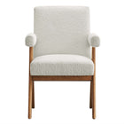 Modway - Lyra Tissu Boucle Chaise de salle à manger Ensemble de 2 - Ivoire-9
