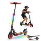 Gyrocopters - Trottinette électrique pour enfants Flash KidZ - Vitesse 19 km/h - Autonomie 11 km - Éclairage LED - Rouge-Passez d'un mode à l'autre (8 km/h en mode E, 13 km/h en mode N et 19 km/h en mode S) pour l'adapter au niveau de compétence de votre enfant