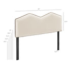Modway - Cosette Performance Velvet Tête de lit King Size, Albâtre-Cadre en mélange de bois