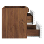 Modway - Render Support mural de 24" Armoire de toilette de salle de bain (lavabo non inclus) - Noyer blanc-8