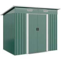 Outsunny - remise de rangement d’extérieur 7 pi x 4 pi-Portes doubles avec serrures pour renforcer la sécurité  
