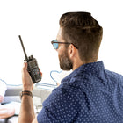 Cobra - Radio VHF marine portable Bluebound 350 - Noir/Orange-Comprend une radio 350, un clip ceinture, une batterie rechargeable lithium-ion, un chargeur USB-C, une dragonne, un adaptateur secteur et un adaptateur de charge secteur