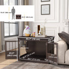 PawHut - Cage pour chien 31 po, meuble table d’appoint avec trois portes pour petits chiens-Les barreaux assurent une circulation d'air confortable pour votre animal 