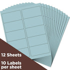 JAM Paper Étiquettes postales, 4 x 2 po, bleu ciel, 10 par page, 240 par paquet-Taille : 4 x 2 po
