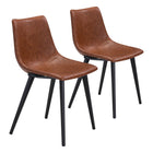Zuo - Daniel Chaise de salle à manger - Brun vintage - Ensemble de 2-Assemblage requis