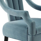 Modway - Harken Performance Velvet Chaise d’accent - Bleu clair - Ensemble de 2-Capacité du poids de la chaise : 300 lb
