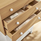Modway - Nolia Bloc de couleur à 6 tiroirs Coffre commode, Chêne Blanc-Finition stratifiée de grain de bois