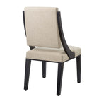 Modway - Cambridge Tissu rembourré Chaises de salle à manger Ensemble de 2 - Beige-7