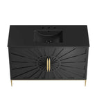 Modway - Awaken 48" Vanette de salle de bain - Noir noir-Rangement spacieux