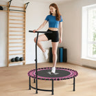 Soozier - Mini‑trampoline 45" pour adultes - Rose-Une corde élastique relie en toute sécurité le tapis de saut au cadre