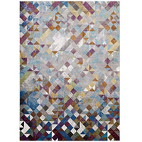 Modway - Lavendula Mosaïque triangulaire Tapis 4 pi l x 6 pi L - Multicolore-Tapis en mosaïque triangulaire géométrique