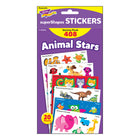 TREND - Autocollants super formes animaux étoiles - Grand pack varié - 3 paquets de 408-116 modèles ; La plupart des autocollants 5/8 po à 1 po.