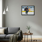 Ryan Nugent-Hopkins Oilers Action-H - Toile encadree - 31" x 22"-Prêt à accrocher - livré entièrement assemblé