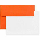 JAM Paper - Ensemble de papeterie recyclée 25 cartes blanches et 25 enveloppes A7 - Brite Hue Orange - ensemble de 25-Couleur: Brite Hue Orange recyclé