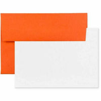 JAM Paper - Ensemble de papeterie recyclée 25 cartes blanches et 25 enveloppes A7 - Brite Hue Orange - ensemble de 25-Couleur: Brite Hue Orange recyclé