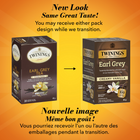Twinings - Sachets de thé noir Earl Grey vanille crémeuse - paquet de 20-Offre une riche base de thé noir, un caractère aromatique d’agrumes et une finale onctueuse