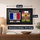 Frameworth - Coupe du Monde FIFA 2026 Officielle France Cadre Drapeau et Trophée - 15 po x 24 po-6