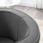 Modway - Anders Tissu rembourré Chaise d’accent - Gris-Cadre en frêne