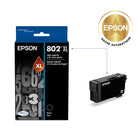 Epson - T802 Cartouche d'encre - Grande capacité - Noir-Manipulation sans souci - impressions résistantes au maculage, à la décolouration et à l’eau