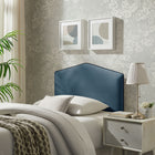 Modway - Cosette Performance Velvet Tête de lit taille jumelle, Bleu Cadet-Ajustable