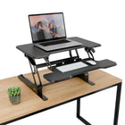 Mount-It! - Convertisseur de bureau compact avec plateau de 76 cm, noir-Dimensions du bureau : 30 po x 19,5 po