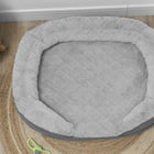 PawHut - Canapé pour animaux avec coussin amovible, patins antidérapants - gris-Convient aux chiens de taille moyenne à grande jusqu'à 55 lb (25 kg) et 21,7 po (55 cm) de longueur corporelle 