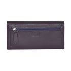 Club Rochelier - Portefeuille pochette pour femme avec chéquier et soufflet - Prune-1 Porte chéquier amovible