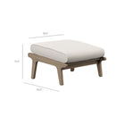 Modway - Saratoga Terrasse extérieure Bois de teck Chaise et ensemble ottoman, Caillou-Finition à base d’eau