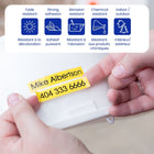 Brother - Ruban adhésif très résistant authentique pour étiqueteuses P-touch - 12 mm de largeur - blanc avec texte noir-L’endos fendu facile à décoller permet une application rapide des étiquettes