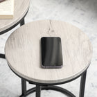 HOMCOM - Tables gigognes - gris - ensemble de 3-Couleur : Gris 