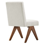Modway - Lyra Tissu Boucle Fauteuil d’appoint de la salle à manger Ensemble de 2 - Ivoire-8