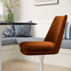 Modway - Lippa Salle à manger pivotante Performance Velvet Fauteuil d’appoint - Rouille Blanche-Coussin de siège amovible