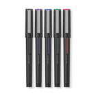 TRU RED – Stylos à bille roulante – pointe fine – assorti – paquet de 5-Pointe de style conique