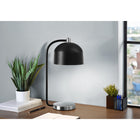 Monarch Specialties - Luminaire - 18 po H Lampe De Table - Métal Noir - Métal Argenté - Contemporain-L'interrupteur à bascule pratique permet un contrôle facile de l'allumage/extinction lorsqu'il est associé à une ampoule de 40W (non incluse), illuminant votre espace en tant que lampe de travail fiable pour la lecture ou le travail