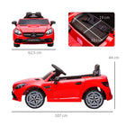 Aosom - Voiture électrique 12v pour enfant avec télécommande parentale - rouge-Deux moteurs de 30W offrent une conduite palpitante 