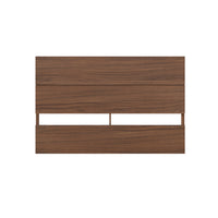 Nexera - Tête de lit queen effet de planches Queen, Noyer-2 panneaux horizontaux créent un effet de planches moderne
