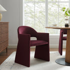 Modway - Talia Performance Velvet Fauteuil à manger - Mûrier-Larges accoudoirs angulaires