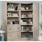 Sauder - Bibliothèque d'angle à 5 étagères - Châtaignier crayeux-Dimensions: 29,25 po l x 29,25 po P x 69,75 po H
