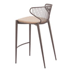 Zuo - Silues Tabouret de comptoir - Taupe/Brun - Ensemble de 2-6