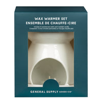 General Supply Goods + Co - Ensemble de chauffe-cire-Comprend un chauffe-cire en céramique, six cubes de cire et une chandelle chauffe-plats