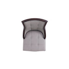 Manhattan Comfort - Lot de 2 chaises de salle à manger traditionnelles Fifth Avenue 47 cm, revêtement similicuir gris-Garantie limitée du fabricant de 30 jours
